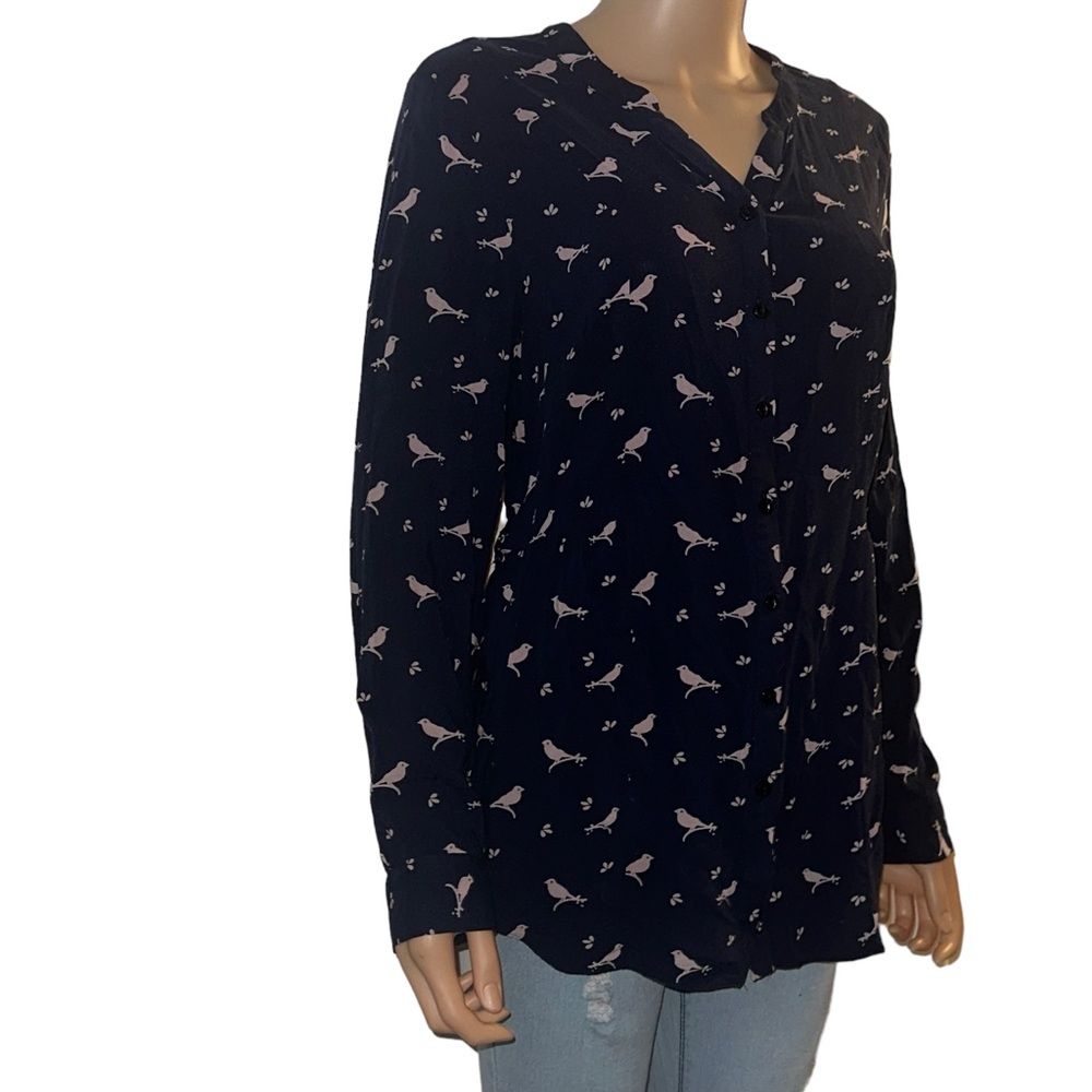 Modcloth Trusty Travel Bird Print Top View 5